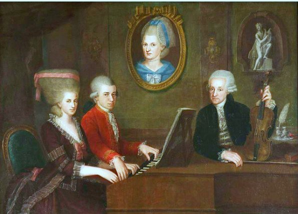 Моцарт с сестрой и отцом